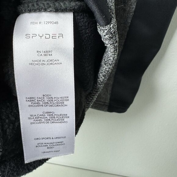 SPYDER 1/2 Half Zip Midweight Warm Gray Black Pullover Sweater Mens Size Large - Picture 4 of 13